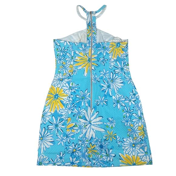 Lilly Pulitzer Shift Mini Dress Women’s 4 Blue Yellow Daisy Dance Sleeveless New - Picture 2 of 8